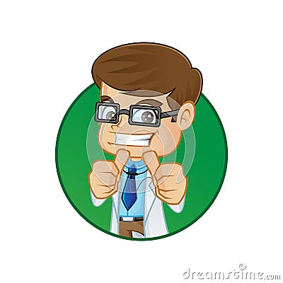 Doctor Giving Thumbs Up Vector Illustration