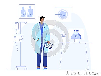 IVF freezing concept Vector Illustration