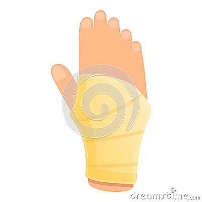 Doctor hand bandage icon, cartoon style Vector Illustration