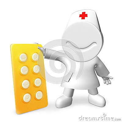 Doctor with happy pills Editorial Stock Photo