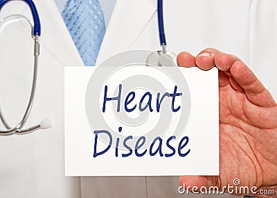 Doctor with Heart Disease sign Stock Photo