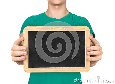 Doctor holding the Board to communicate with deaf people Stock Photo