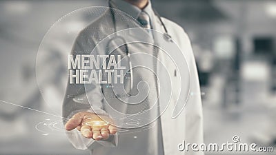 Doctor holding in hand Mental Health Stock Photo