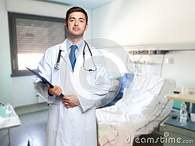 Doctor in a hospital romm Stock Photo