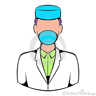 Doctor icon, icon cartoon Vector Illustration