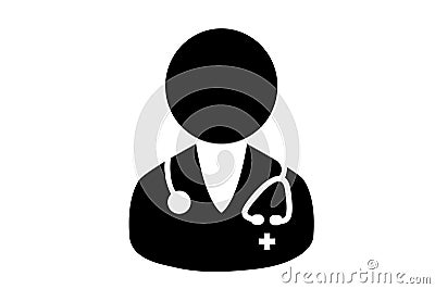 Doctor icon on isolated white background Stock Photo