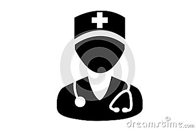 Doctor icon on isolated white background Stock Photo