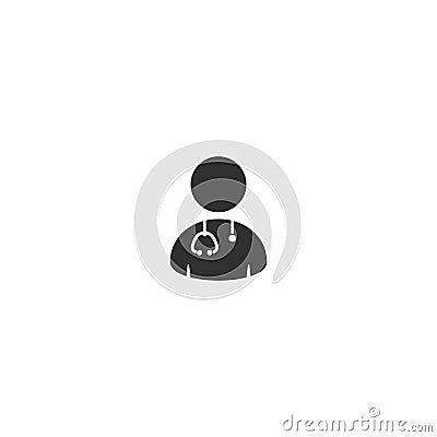 doctor icon. medical sign. vector symbol isolated on white background EPS10 Cartoon Illustration