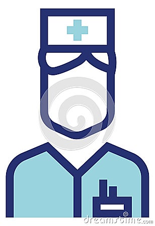 Doctor icon. Medical staff symbol. Hospital worker Vector Illustration