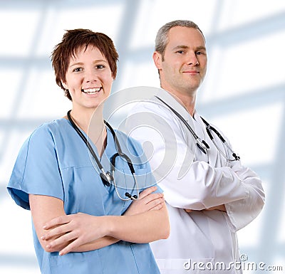 Doctor in labcoat Stock Photo