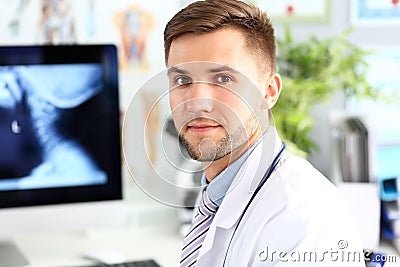Doctor looking at camera Stock Photo