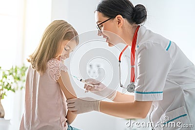 Vaccination to child Stock Photo