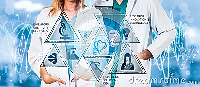 Doctor with Medical Healthcare Research Concept Stock Photo