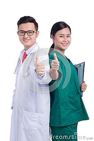 Doctor, Nurse. Medicine, technology, health care and people concept Stock Photo