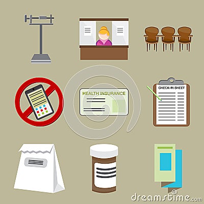 Doctor Office Icons Vector Illustration