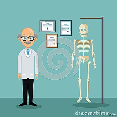 Doctor office professional practitioner Vector Illustration