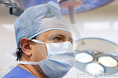 Doctor in operation room Stock Photo