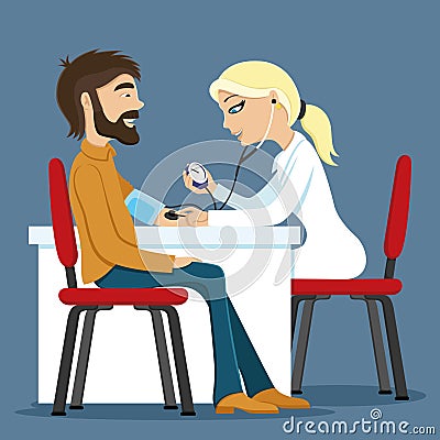 Doctor and patient. Vector Illustration