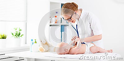 Doctor pediatrician and baby patient Stock Photo