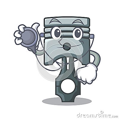 Doctor piston in the form of mascot Vector Illustration