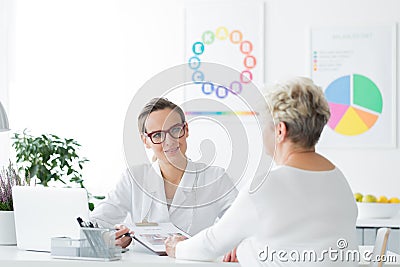 Doctor planning weight loss Stock Photo