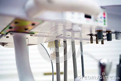 The doctor is preparing to give an injection to the patient in the operating room of a medical institution with medical gloves and Stock Photo