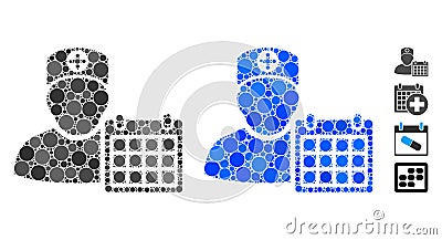 Doctor Schedule Calendar Mosaic Icon of Circles Stock Photo