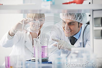 Doctor scientist in labaratory Stock Photo