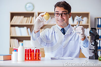 The doctor scientist receiving prize for his research discovery Stock Photo
