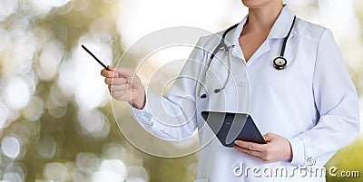 Doctor shows. Stock Photo