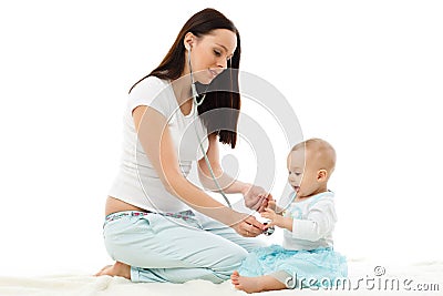 Doctor and small patient Stock Photo