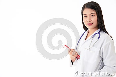 Doctor is standing smiling Stock Photo
