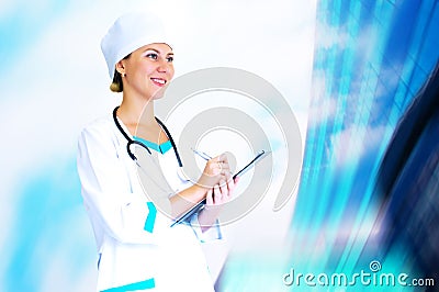 Doctor with stethoscope Stock Photo