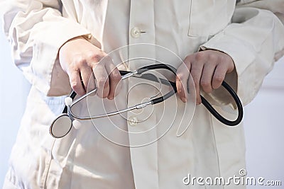 Stethoscope in the medical profession Stock Photo