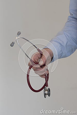 Stethoscope in the medical profession Stock Photo