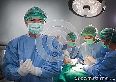 Doctor and Surgery team Stock Photo