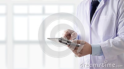 Doctor using digital tablet Medical technology patient medical Stock Photo