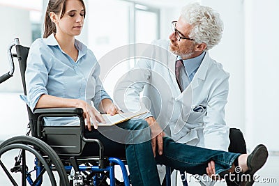 Doctor visiting an invalid patient Stock Photo