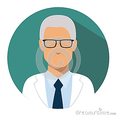 Doctor web icon head physician avatar Vector Illustration