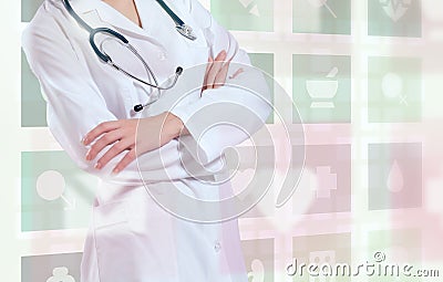 Doctor woman face not visible Stock Photo