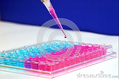 Doctor working with specimen Stock Photo