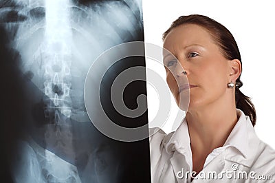 Doctor with xray Stock Photo