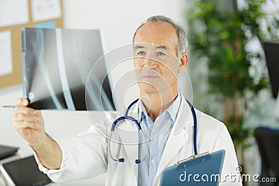 Doctor xray imagery examination Stock Photo