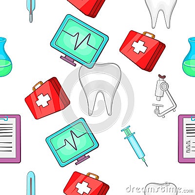 Doctoral pattern, cartoon style Vector Illustration