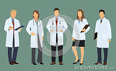 Doctors of Both Sexes Vector Illustration