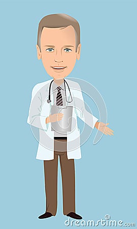 Doctors caricature Vector Illustration