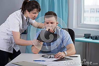 Doctors and difficult medical case Stock Photo