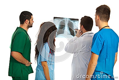 Doctors examine Xray Stock Photo
