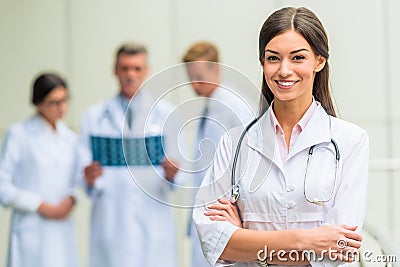 Doctors in hospital Stock Photo