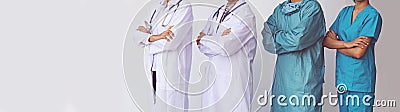 Doctors and Nurses professional standing Stock Photo